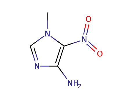Molecular Structure of 4875-33-6 (4-amino-1-methyl-5-nitroimidazole)