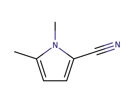 Molecular Structure of 56341-36-7 (1,5-DIMETHYL-2-PYRROLECARBONITRILE)