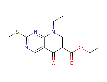 52013-82-8,ethyl 8-ethyl-5,6,7,8-tetrahydro-2-(methylthio)-5-oxopyrido[2,3-d]pyrimidine-6-carboxylate,ethyl 8-ethyl-5,6,7,8-tetrahydro-2-(methylthio)-5-oxopyrido[2,3-d]pyrimidine-6-carboxylate