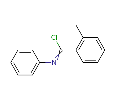 Molecular Structure of 87281-95-6 (2,4-Dimethyl-N-phenyl-benzimidoyl chloride)