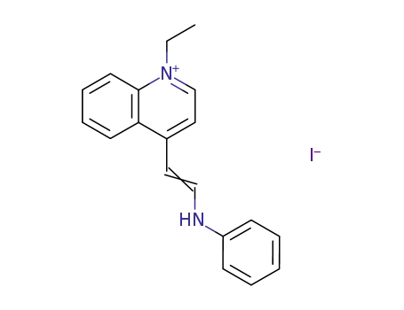 Molecular Structure of 19487-71-9 (4-(2-ANILINOVINYL)-1-ETHYLQUINOLINIUM IODIDE)