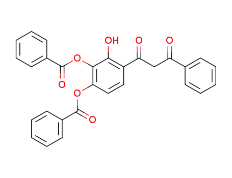 Molecular Structure of 856084-77-0 (1-(3,4-bis-benzoyloxy-2-hydroxy-phenyl)-3-phenyl-propane-1,3-dione)