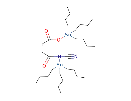 Molecular Structure of 120628-35-5 ((C<sub>4</sub>H<sub>9</sub>)3SnOOCCH<sub>2</sub>CH<sub>2</sub>CON(CN)Sn(C<sub>4</sub>H<sub>9</sub>)3)