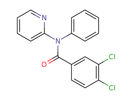 Molecular Structure of 87281-91-2 (3,4-Dichloro-N-phenyl-N-pyridin-2-yl-benzamide)