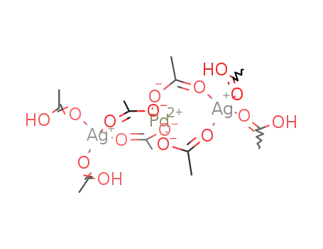 Molecular Structure of 1308661-15-5 (Pd[(μ-O2CMe)2Ag(HO2CMe)2]2)
