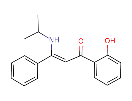 Molecular Structure of 109619-12-7 (2-Propen-1-one,
1-(2-hydroxyphenyl)-3-[(1-methylethyl)amino]-3-phenyl-, (Z)-)