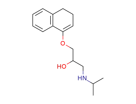 Molecular Structure of 82616-68-0 (1-(3,4-Dihydro-naphthalen-1-yloxy)-3-isopropylamino-propan-2-ol)