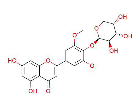 Molecular Structure of 1253377-85-3 (tricin-4'-O-β-L-arabinoside)