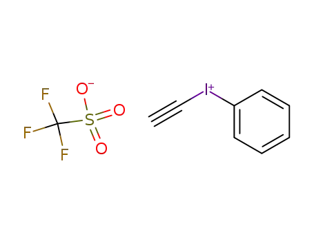 Molecular Structure of 125803-61-4 (ethynylphenyl-iodonium-1,1,1-trifluoromethanesulfonate)