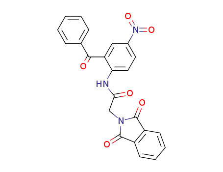 Molecular Structure of 33311-76-1 (N-(2-Benzoyl-4-nitrophenyl)-1,3-dihydro-1,3-dioxo-2H-isoindole-2-acetamide)