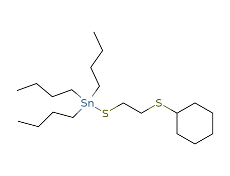 Molecular Structure of 73622-44-3 (β-(cyclohexylthio)ethyl tri-n-butyltin sulfide)