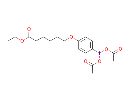 Molecular Structure of 857502-14-8 (ethyl 6-(4-diacetoxyiodophenoxy)hexanoate)
