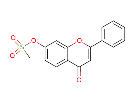 Molecular Structure of 796-60-1 (4H-1-Benzopyran-4-one, 7-[(methylsulfonyl)oxy]-2-phenyl-)