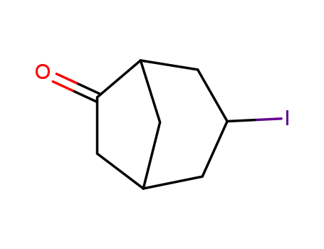 Molecular Structure of 144479-65-2 (Bicyclo[3.2.1]octan-6-one, 3-iodo-, exo-)