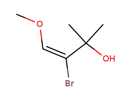 Molecular Structure of 85371-42-2 ((E)-3-Bromo-4-methoxy-2-methyl-3-buten-2-ol)