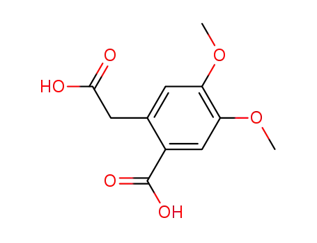 Molecular Structure of 3809-00-5 (2-(CarboxyMethyl)-4,5-diMethoxybenzoic acid)