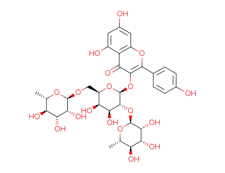 3-[(2S,3R,4S,5R,6R)-4,5-Dihydroxy-3-[(2R,3R,4R,5R,6S)-3,4,5-trihydroxy-6-methyloxan-2-yl]oxy-6-[[(2R,3R,4R,5R,6S)-3,4,5-trihydroxy-6-methyloxan-2-yl]oxymethyl]oxan-2-yl]oxy-5,7-dihydroxy-2-(4-hydroxyphenyl)chromen-4-one