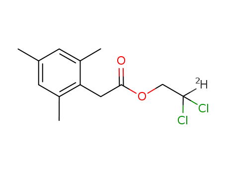 Molecular Structure of 1255911-53-5 (2,4,6-trimethylphenylacetic acid 2-deuterio-2,2-dichloroethyl ester)