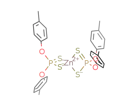 Molecular Structure of 74895-05-9 ((Zn(S<sub>2</sub>P(OC<sub>6</sub>H<sub>4</sub>Me-p)2)2))