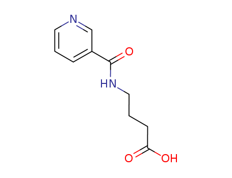 34562-97-5,Pikamilone,Butyricacid, 4-nicotinamido- (7CI);4-[(3-Pyridinylcarbonyl)amino]butanoic acid;N-Nicotinoyl-g-aminobutyricacid;Nicotinoyl-GABA;Nicotinoyl-g-aminobutyric acid;