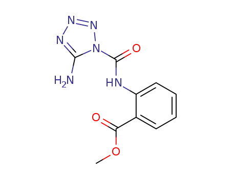 Molecular Structure of 110919-50-1 (2-<((5-amino-1H-tetrazol-1-yl)carbonyl)amino>benzoic acid methyl ester)