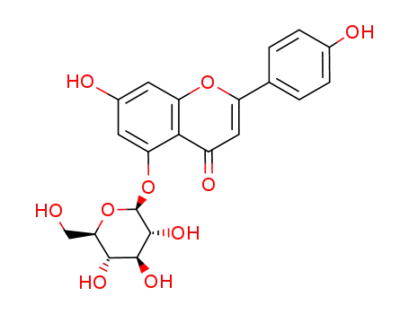Molecular Structure of 28757-27-9 (5-[(β-D-Glucopyranosyl)oxy]-4',7-dihydroxyflavone)