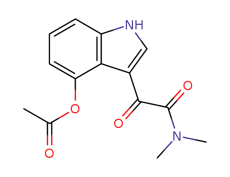 Molecular Structure of 30000-66-9 (1H-Indole-3-acetamide, 4-(acetyloxy)-N,N-dimethyl-a-oxo-)