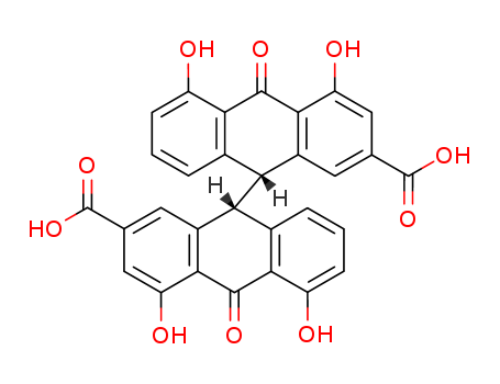 [9,9'-Bianthracene]-2,2'-dicarboxylicacid, 9,9',10,10'-tetrahydro-4,4',5,5'-tetrahydroxy-10,10'-dioxo-,(9R,9'R)-rel-(+)-