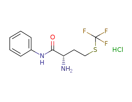 Molecular Structure of 943925-89-1 ((S)-2-amino-N-phenyl-4-(trifluoromethylthio)butanamide hydrochloride)
