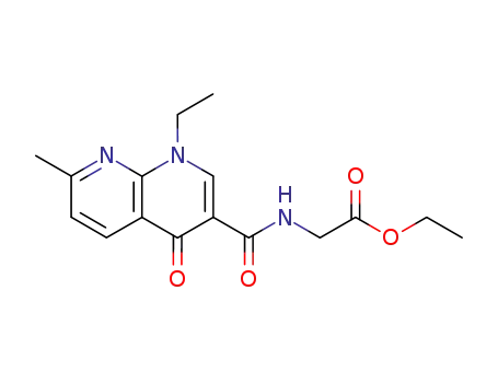 Molecular Structure of 174814-96-1 (Glycine,
N-[(1-ethyl-1,4-dihydro-7-methyl-4-oxo-1,8-naphthyridin-3-yl)carbonyl]-,
ethyl ester)
