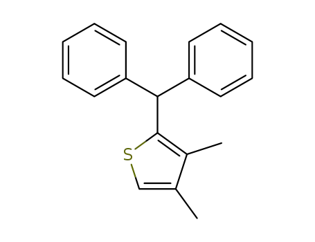 Molecular Structure of 76390-41-5 (3,4-Dimethyl-2-(diphenylmethyl)thiophen)