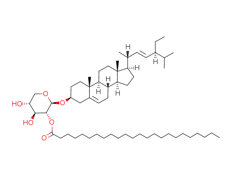 Molecular Structure of 131870-90-1 (3-β-O-<β-D-2-tetracosylxylopyranosyl>-stigmasterol)