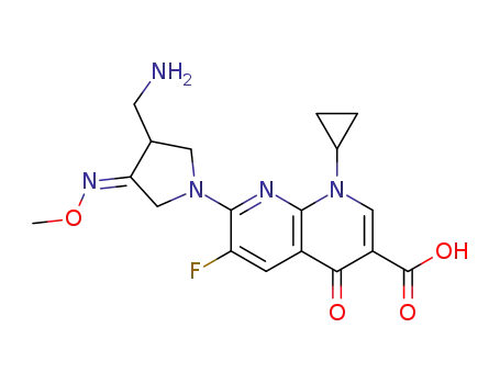 7-[(4E)-3-(aminomethyl)-4-methoxyiminopyrrolidin-1-yl]-1-cyclopropyl-6-fluoro-4-oxo-1,8-naphthyridine-3-carboxylic acid