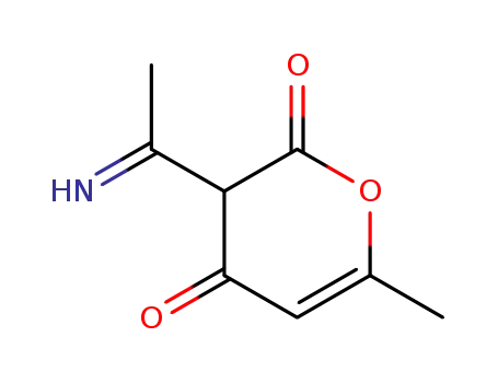 Molecular Structure of 90005-82-6 (3-[(1E)-ethanimidoyl]-6-methyl-2H-pyran-2,4(3H)-dione)
