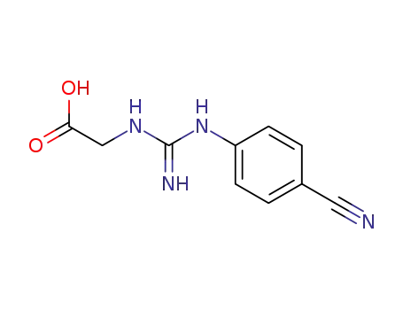 Molecular Structure of 106648-35-5 (Glycine, N-[[(4-cyanophenyl)amino]iminomethyl]-)