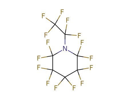 Molecular Structure of 564-11-4 (2,2,3,3,4,4,5,5,6,6-decafluoro-1-(pentafluoroethyl)piperidine)