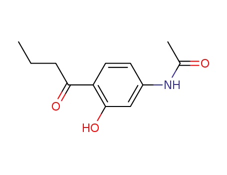 Molecular Structure of 28583-62-2 (N1-(4-BUTYRYL-3-HYDROXYPHENYL)ACETAMIDE)