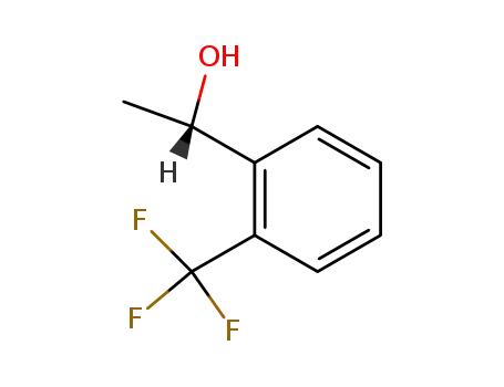 Molecular Structure of 127852-27-1 ((S)-1-[2-(Trifluoromethyl)phenyl]ethanol)