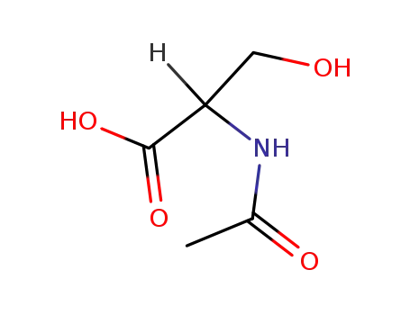 Molecular Structure of 97-14-3 (N-ACETYL-DL-SERINE)