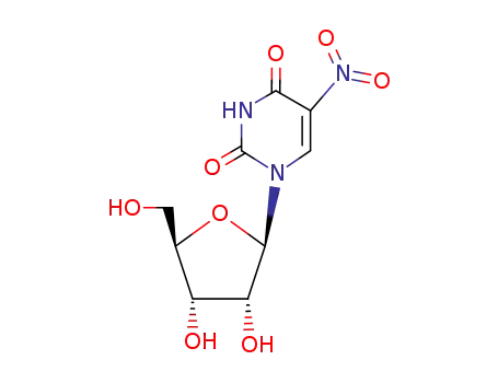 Molecular Structure of 3106-03-4 (5-nitro-1-pentofuranosylpyrimidine-2,4(1H,3H)-dione)