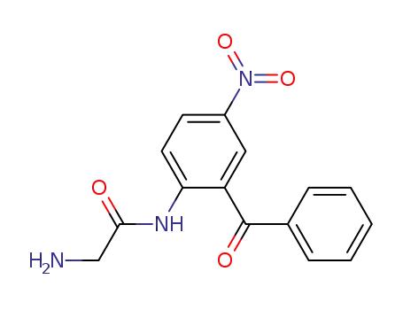 Molecular Structure of 2011-69-0 (Acetamide, 2-amino-N-(2-benzoyl-4-nitrophenyl)-)