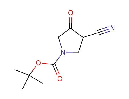 Molecular Structure of 175463-32-8 (1-Boc-3-cyano-4-oxopyrrolidine)