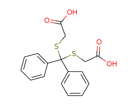 Molecular Structure of 15810-22-7 (Acetic acid,2,2'-[(diphenylmethylene)bis(thio)]bis- (9CI))