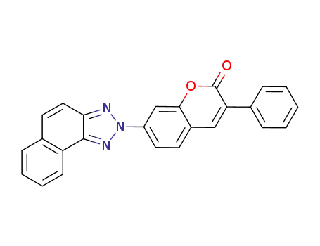 Molecular Structure of 3333-62-8 (7-(2H-naphtho[1,2-d]triazol-2-yl)-3-phenyl-2-benzopyrone)