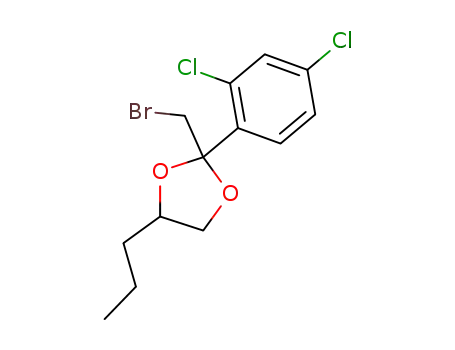 Molecular Structure of 60207-89-8 (2-(Bromomethyl)-2-(2,4-dichlorophenyl)-4-propyl-1,3-dioxolane)