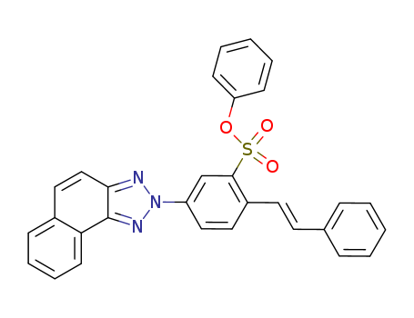 Benzenesulfonic acid,5-(2H-naphtho[1,2-d]triazol-2-yl)-2-(2-phenylethenyl)-, phenyl ester