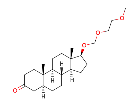 Molecular Structure of 91475-95-5 ((5S,8R,9S,10S,13S,14S,17S)-17-(2-Methoxy-ethoxymethoxy)-10,13-dimethyl-hexadecahydro-cyclopenta[a]phenanthren-3-one)