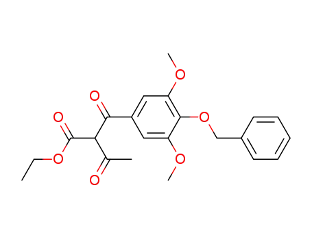 Molecular Structure of 860579-04-0 (2-(4-benzyloxy-3,5-dimethoxy-benzoyl)-3-oxo-butyric acid ethyl ester)