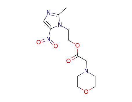 Molecular Structure of 90102-73-1 (4-Morpholineacetic acid, 2-(2-methyl-5-nitro-1H-imidazol-1-yl)ethyl
ester)