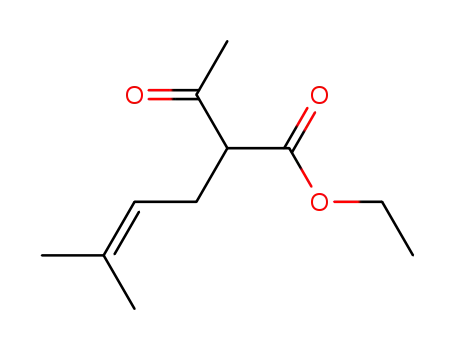 Molecular Structure of 1845-52-9 (4-Hexenoic acid, 2-acetyl-5-methyl-, ethyl ester)